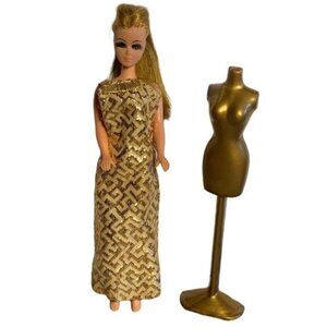 Topper Dawn Doll Gold Dress Retro Iconic Style Vintage 1970s